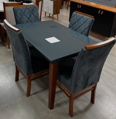 Mesa Berlim 120x80 c/Pés c/4 Cad. Elegance